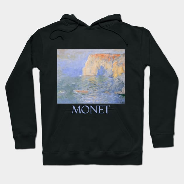 The Manneport, Reflections of Water (1885) by Claude Monet Hoodie by Naves